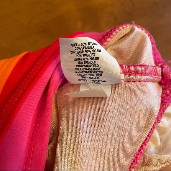 Isaac Mizrahi Pink Orange Tankini Top M NWT - Picture 5 of 5